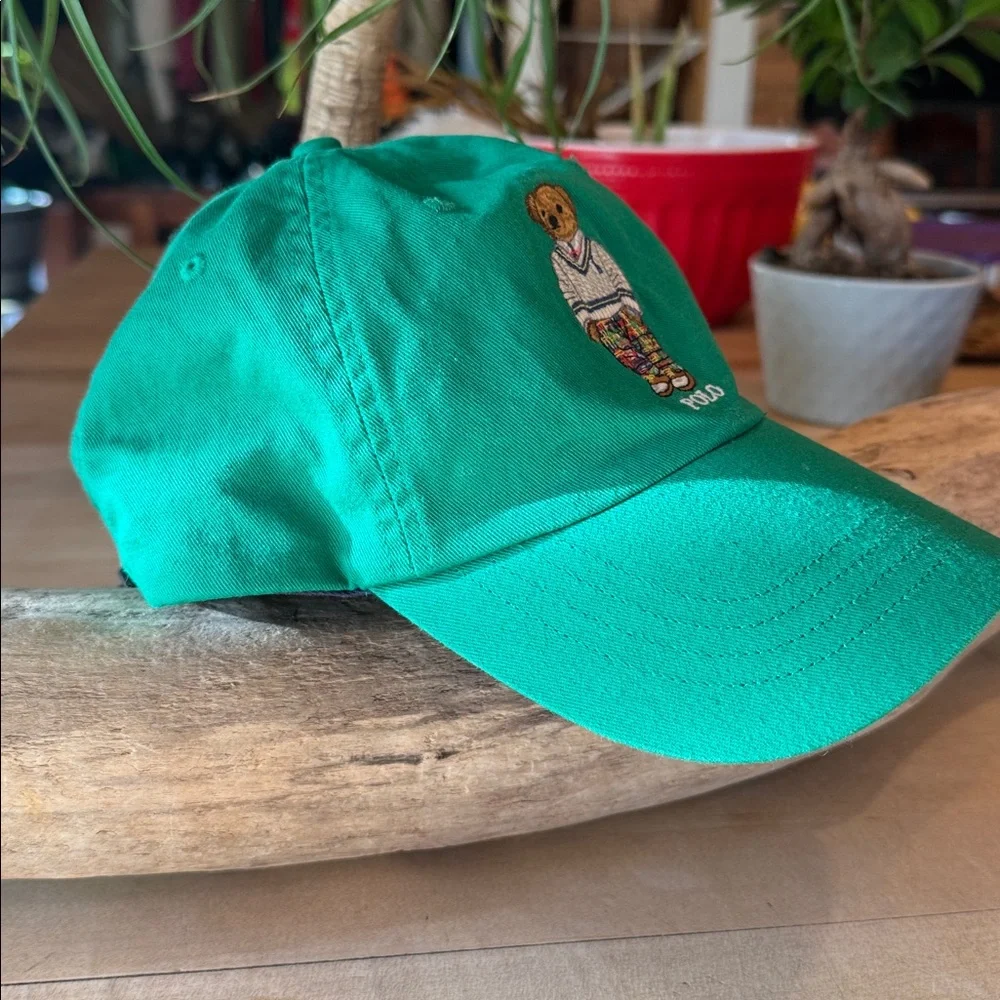 Polo bear Green Cap with Bear Embroidery - Picture 3 of 5